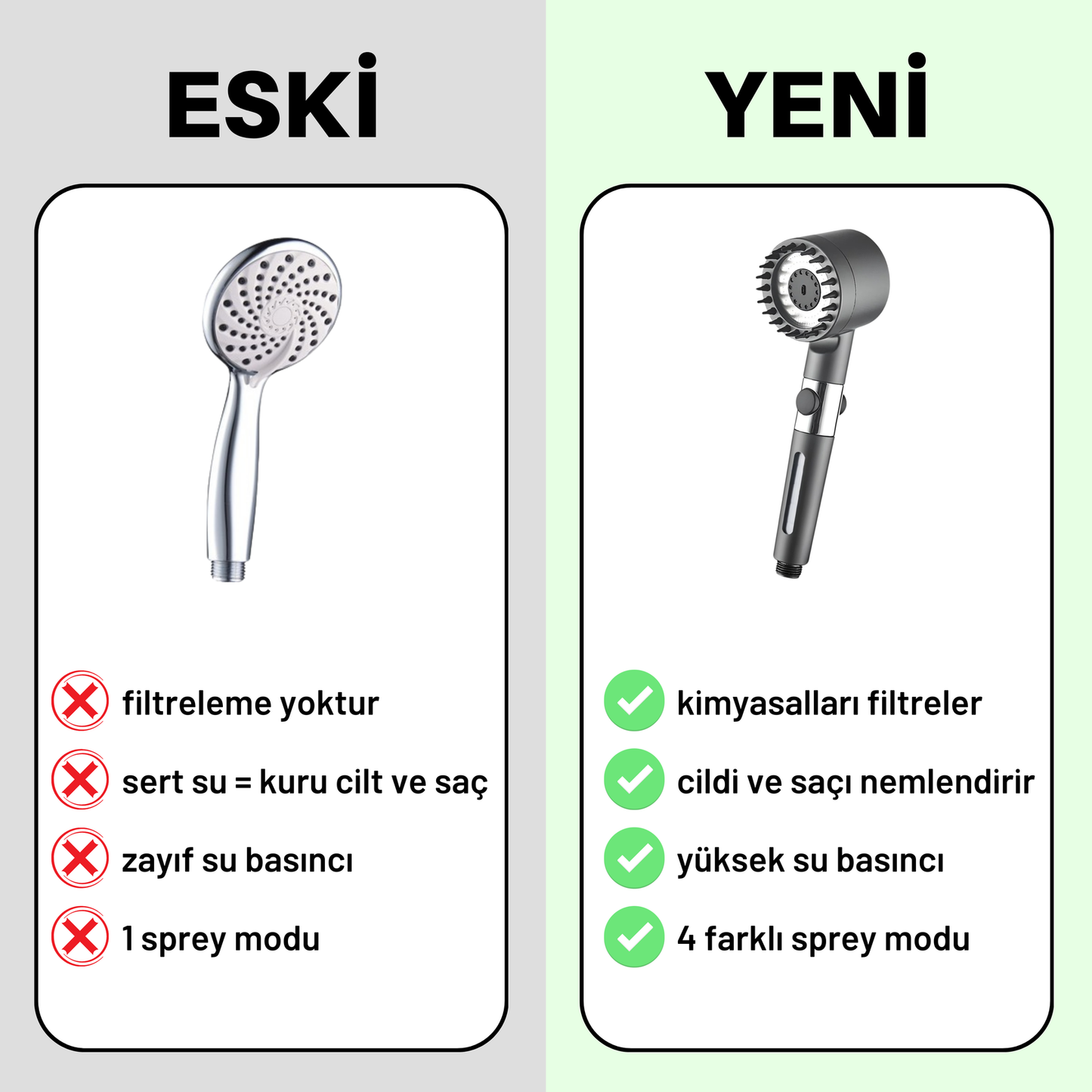 Filtreli Duş Başlığı