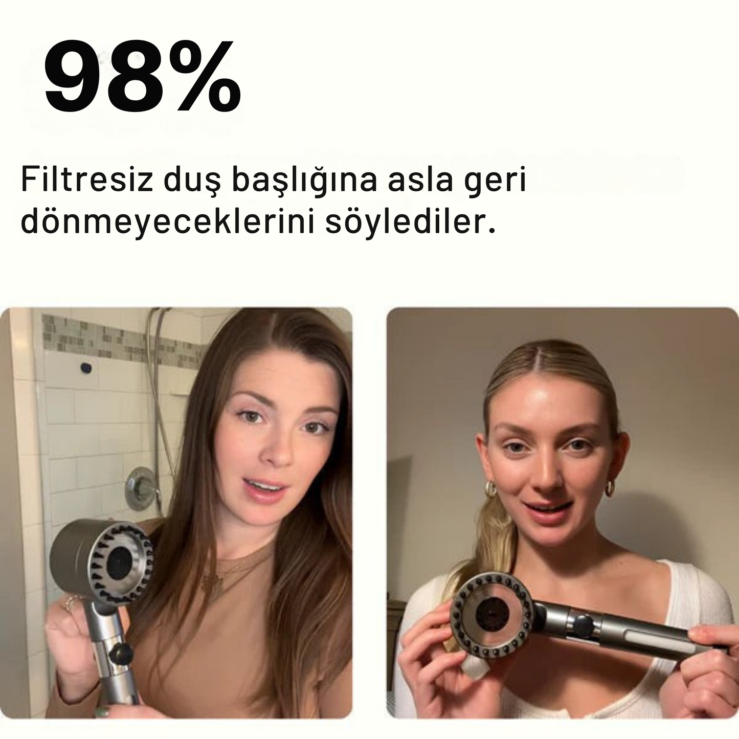 Filtreli Nemlendirici Duş Başlığı