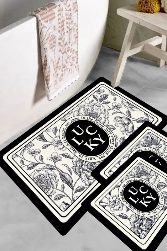 Chancy 3'lü Set Kaymaz Tabanlı Banyo Halısı