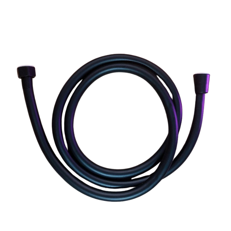 Mat Siyah Kırılmaz Silikon Duş Hortumu (Lüks Seri)